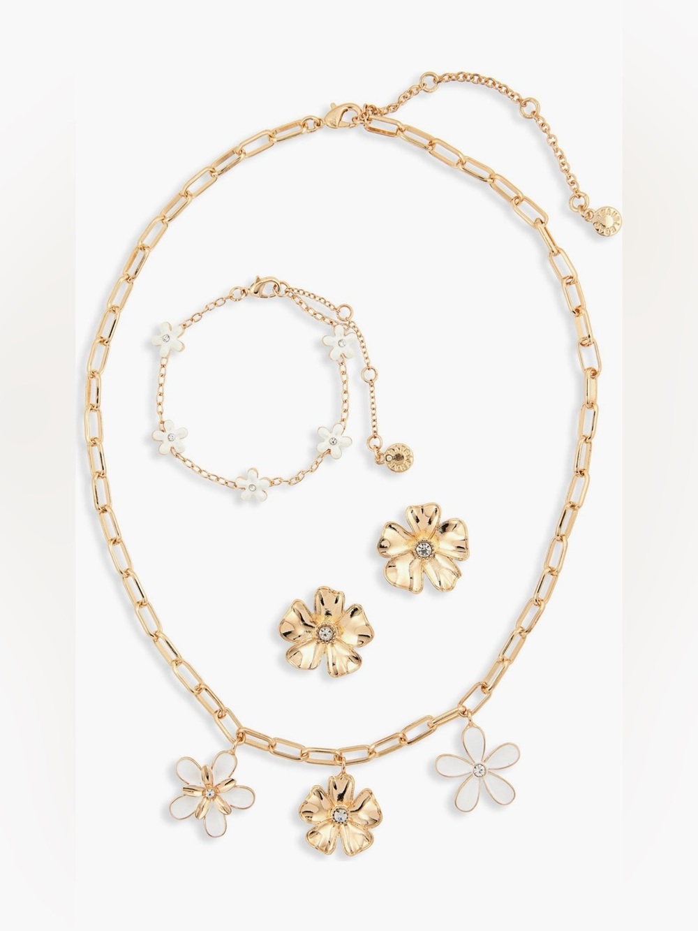 NIB BaubleBar In Full Bloom Earrings, Bracelet &
Necklace Set